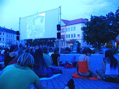 Outdoor Movie Screening of The Fountain in Prague, Czech Republic