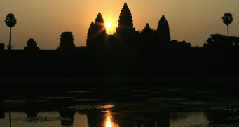 Outdoor Film Festival near Angkor Wat in Siem Reap, Cambodia