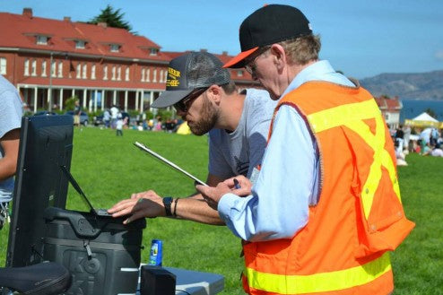 Leader board station at the DRT