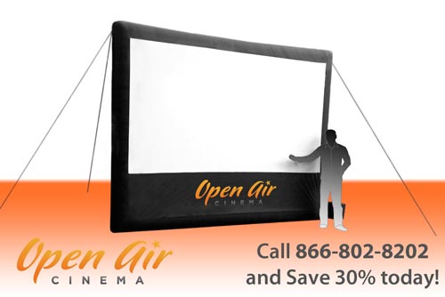 12 Days of Outdoor Movies Savings: Day 3, 30% Off OAC's Home 12′ Inflatable Movie Screen