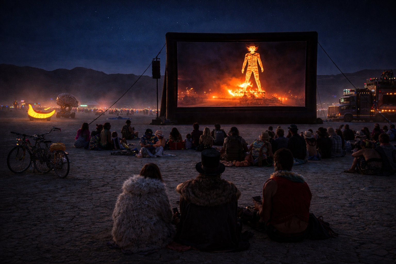 Open Air Cinema at Burning Man