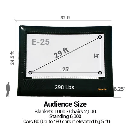 Open Air Cinema Elite 25' inflatable movie screen kit