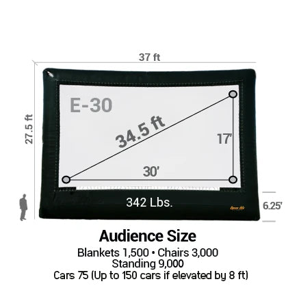 Open Air Cinema Elite 30' inflatable outdoor movie screen