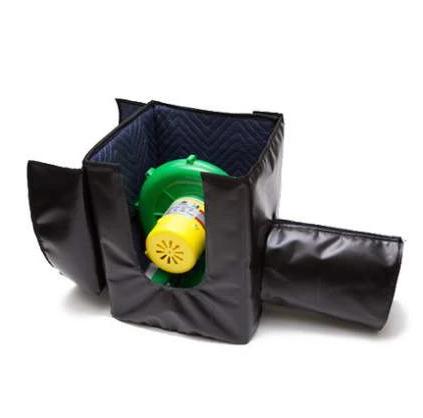 Sound-dampening blower box included with the Pro 20' screen kit