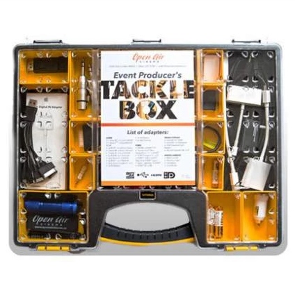 Open Air Cinema Event Producer's Tackle Box, open view