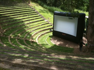 Open Air Cinema Standard 20' inflatable outdoor movie screen in use